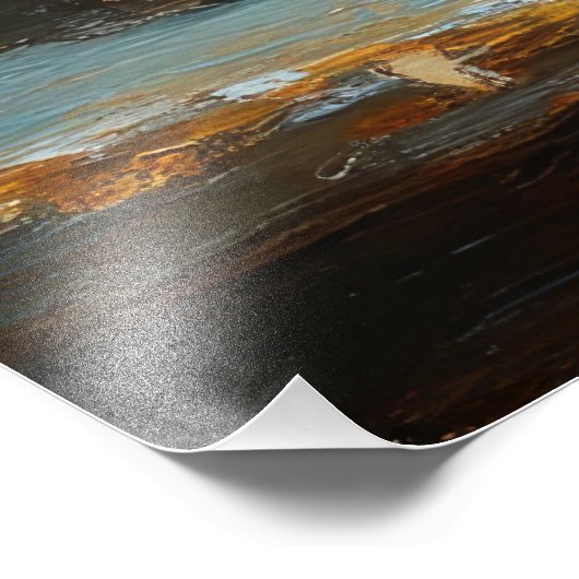 Vintage Buchstapelmalerei Antike Bibliothekswand Fotodruck (Ecke)