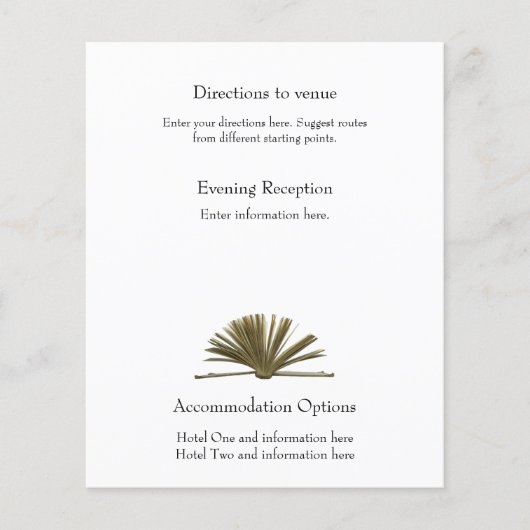 Vintage Buchungsanweisungen und Unterkünfte (Vorderseite)