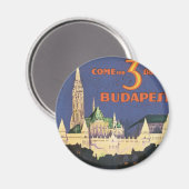 Vintage Budapest Magnet (Vorderseite/Rückseite)