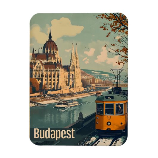 Vintage Budapest Magnet (Vertikal)