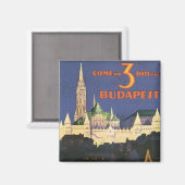 Vintage Budapest Magnet (Vorderseite/Rückseite)