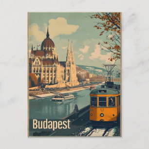 Vintage Budapest Postkarte
