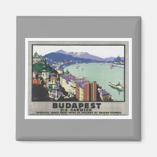 Vintage Budapest Ungarn Magnet