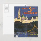 Vintage Budapest Ungarn Postkarte (Vorne/Hinten)