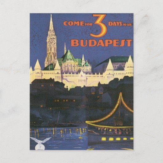 Vintage Budapest Ungarn Postkarte (Vorderseite)