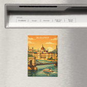 Vintage Budapest Ungarn Reise Stadt Kunst Druck Magnet (In Situ (Geschirrspüler))
