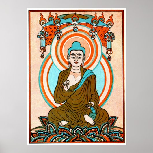 Vintage Buddha Art Print Poster (Vorne)