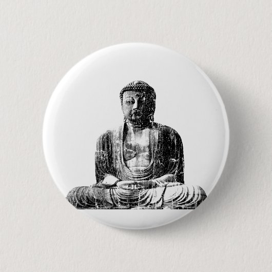 Vintage Buddha Knopf Button (Vorderseite)