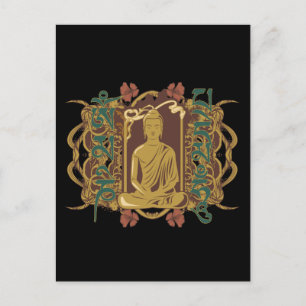 Vintage-Buddha-Mantra Postkarte