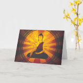 Vintage Buddha Print Karte (Gelbe Blume)