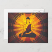 Vintage Buddha Print Postkarte (Vorne/Hinten)
