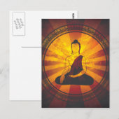 Vintage Buddha Print Postkarte (Vorne/Hinten)