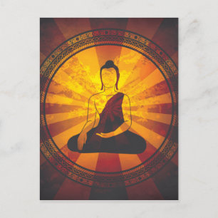 Vintage Buddha Print Postkarte