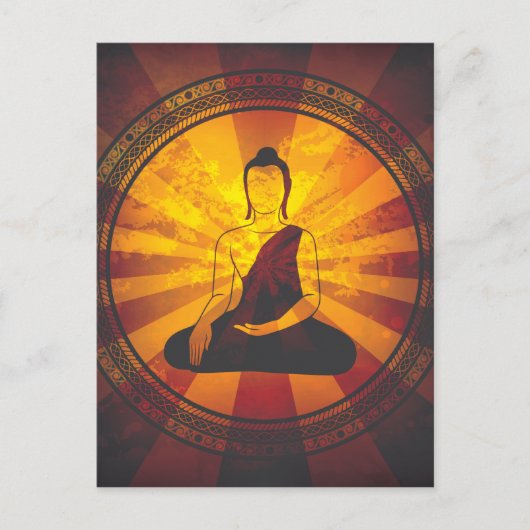 Vintage Buddha Print Postkarte (Vorderseite)