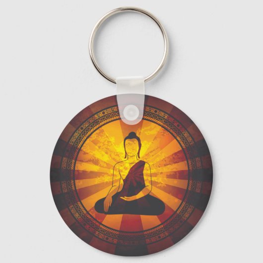 Vintage Buddha Print Schlüsselanhänger (Vorderseite)