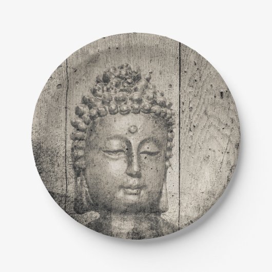Vintage Buddha Yoga Pappteller (Vorderseite)