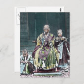 Vintage buddhistische Mönche in Japan 僧 Postkarte (Vorne/Hinten)