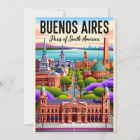 Vintage Buenos Aires Argentinien Retro-Illustratio