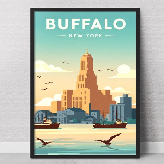 Vintage Buffalo Poster
