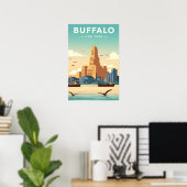 Vintage Buffalo Poster (Heimbüro)
