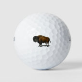 Vintage Büffeldarstellung Golfball (Vorderseite)