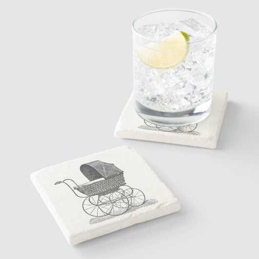 Vintage Buggy Steinuntersetzer (Seitenansicht)