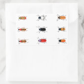 Vintage Bugs Rechteckiger Aufkleber (Tasche)