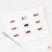 Vintage Bugs Rechteckiger Aufkleber (Umschlag)