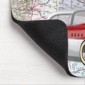 Vintage Buick auf Straßenkarte Mousepad (Ecke)