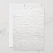 Vintage Bulben Grüne Weiße Brick Hochzeit Einladung (Rückseite)