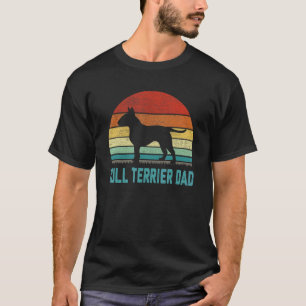 Vintage Bull Terrier Dad Dog T-Shirt