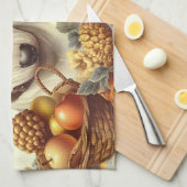 Vintage Bull Terrier-Malerei Geschirrtuch (Viertel Falte)