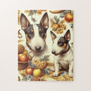 Vintage Bull Terrier-Malerei Puzzle