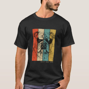 Vintage Bulldog Hundemama Väter Kinder Männer Frau T-Shirt