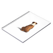 Vintage Bulldog Rear View Illustration Dog Lover G Notizblock (Linke Seite)