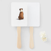 Vintage-Bulldog-Rückansicht-Illustration Hunde-Lie Fächer (Vorne und Hinten)