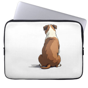Vintage-Bulldog-Rückansicht-Illustration Hunde-Lie Laptopschutzhülle
