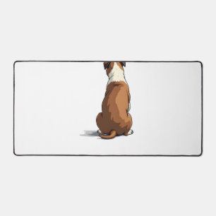 Vintage-Bulldog-Rückansicht-Illustration Hunde-Lie Schreibtischunterlage
