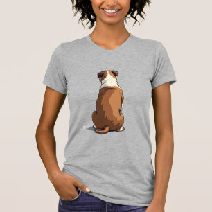 Vintage-Bulldog-Rückansicht-Illustration Hunde-Lie T-Shirt
