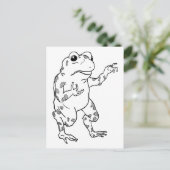 Vintage Bullfrog-Illustration Postkarte (Stehend Vorderseite)