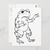 Vintage Bullfrog-Illustration Postkarte (Vorne/Hinten)