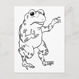 Vintage Bullfrog-Illustration Postkarte