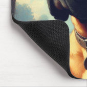 Vintage Bullmastiff-Malerei Mousepad (Ecke)