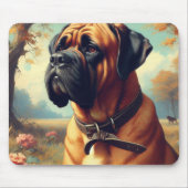 Vintage Bullmastiff-Malerei Mousepad (Vorne)