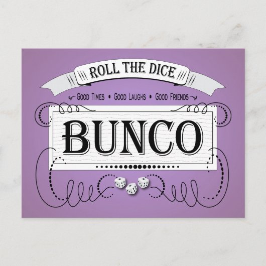 Vintage Bunco Design Postkarte (Vorderseite)