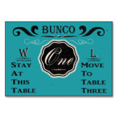 Vintage Bunco Table Card - #1 Tischnummer (Vorderseite)