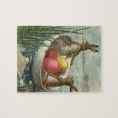 Vintage Bunnies in Boat, Liebe Ostergruß Puzzle (Horizontal)