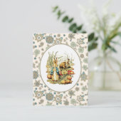 Vintage Bunnies. Osterpostkarten Postkarte (Stehend Vorderseite)