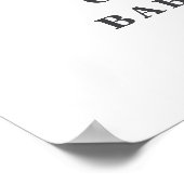 Vintage Bunny Baby Shower Welcome Poster (Ecke)