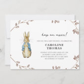 Vintage Bunny Botanical Baby Shower Invitation Einladung (Vorderseite)